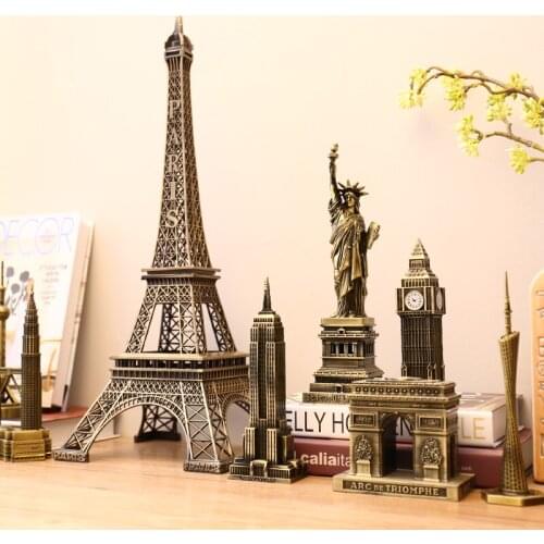 Eiffel Tower model ornaments Statue of Liberty Home Decoration Desktop ornaments Memorial gift Retro nostalgia Wrought iron
