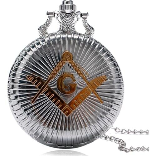 Fashion Masons Freemasonry pocket watch woman man vintage antique Pendant G fob watches classic Silver and Golden P1032