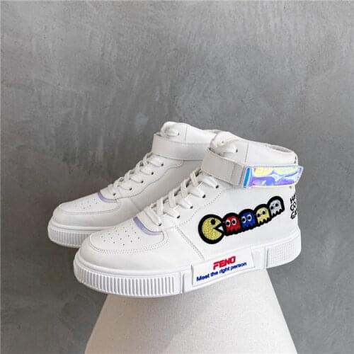 Mens High Top Fashion Leather Sneakers Trend Hot Sale Comfortable Man Casual Shoes Outdoor Non-slip Breathable Men Shoes 35-44