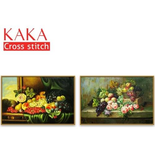 Cross stitch kits,Embroidery needlework sets with printed pattern,11CT-canvas for Home Decor Painting,Flowers Full NCKF130