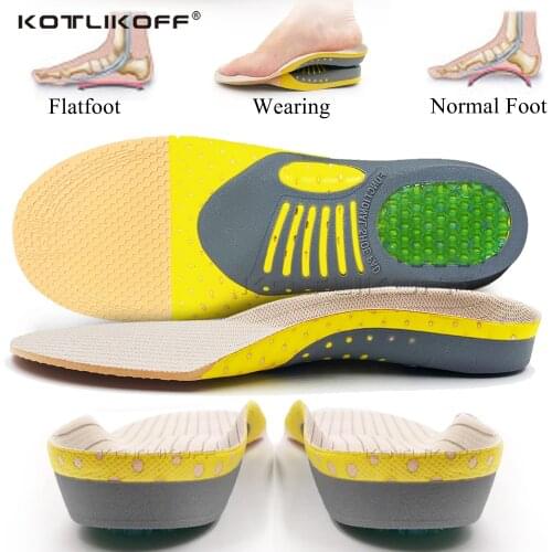 Orthopedic Insoles For Feet Flat Foot Arch Support Men Womens Sports Sneakers Shoe Pads Plantar Fasciitis Insoles Heel Cups