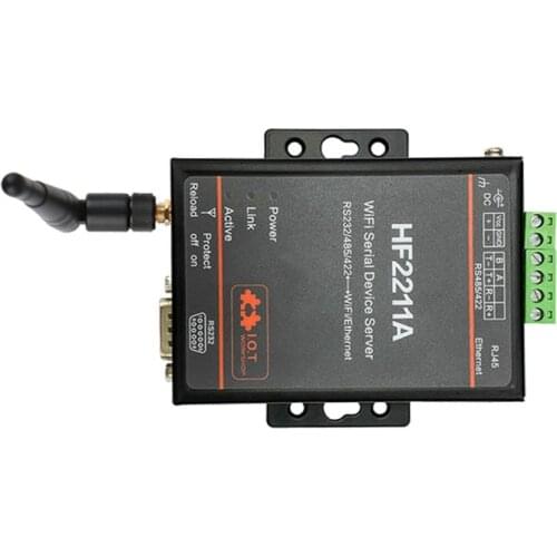 Serial Server RS232/485/422 to Wifi Ethernet rtu Networking Communication Equipment HF2211