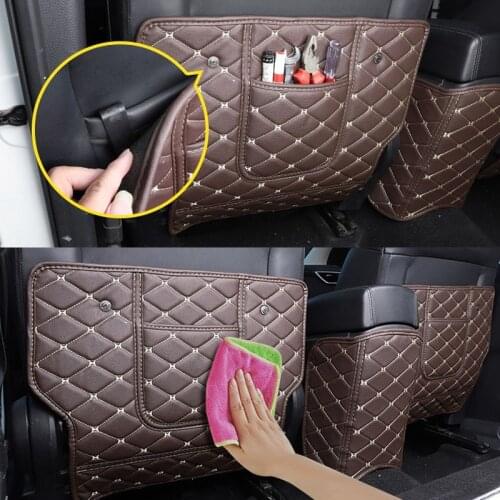 Car Rear Seat Anti-Kick Pad Rear Seats Cover Back Armrest Protection Mat For Nissan Qashqai J11 2016 2017 2018 2019 2020 2021