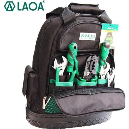 LAOA Shoulders Backpack Tool Bag Multifuctional Oxford Cloth Electrician Bags For Eletricista Tools Storage Without Tools