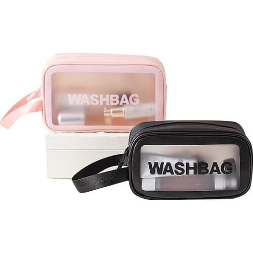 S/M/L Convenient Travel Makeup Storage Bag Ladies Large Capacity Pu Frosted Waterproof Cosmetic Bag Convenient Makeup Organizer