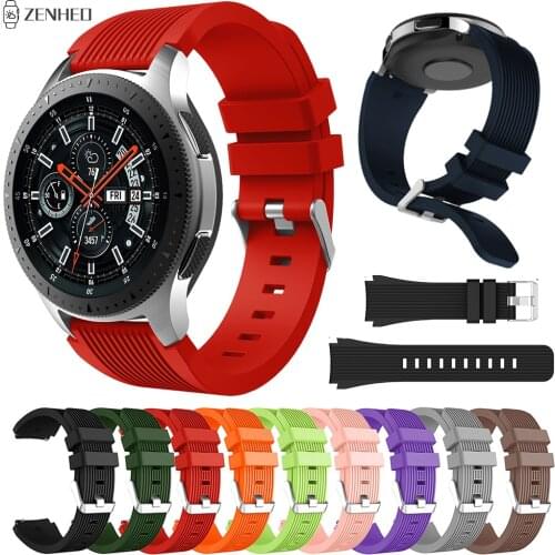 22mm Silicone Strap for Samsung Gear S3 Frontier Classic Replacement Watchband for Samsung Galaxy Watch 46mm Bracelet Band Strap