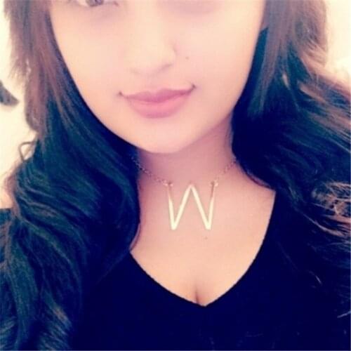 2020 trendy small 26 A-Z alphabet letter necklaces & pendants for women girl wedding party pendant jewelry gift Bijoux Femme