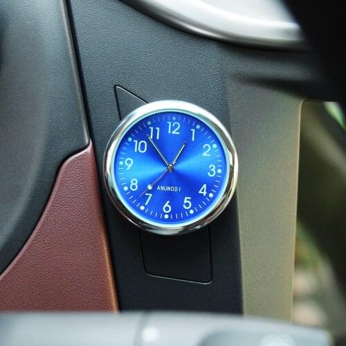 Universal round Car Clock Stick-On Electronic Watch Dashboard Noctilucent Decoration For SUV Cars