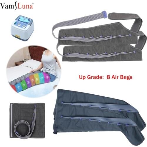 VamsLuna Air Compression With 8 Chambers Leg Arm Waist Vibration Massager Pneumatic Wraps Masaage Relax Relaxation