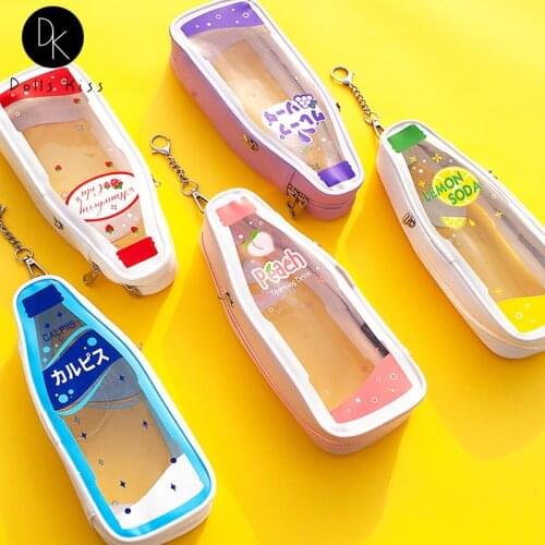 Ladies Fun Soda Bottle Ita Bag Women Cute Transparent PVC Shoulder Bags High Quality PU Leather Japanese Crossbody Bag for Girls