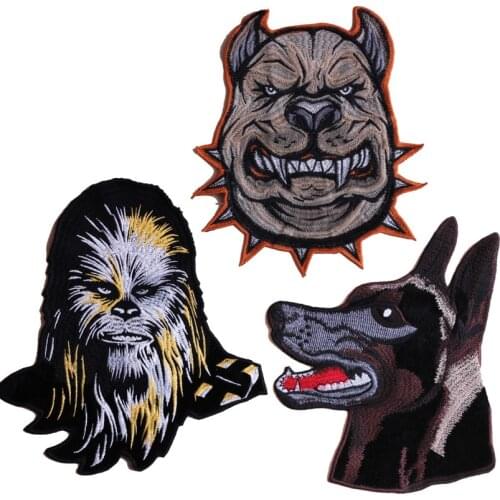 2018 New animal With Embroidered Patches Fashion Applique lion on Patch for Clothes Bags DIY Decal Apparel Accessory 2pcs