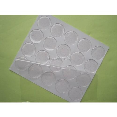 Free Shipping 1000 pcs/lot 1" Glitter Round Clear Epoxy Adhesive Circle Stickers Glitter Self Adhesive Sticke 3D effect Domes