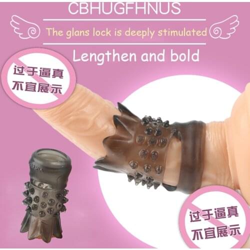 Big Granule Cock Ring Reusable Penis Glans Sleeve Prostate Massage Foreskin Ring Male Masturbation Sex Toy For Men Chastity Good