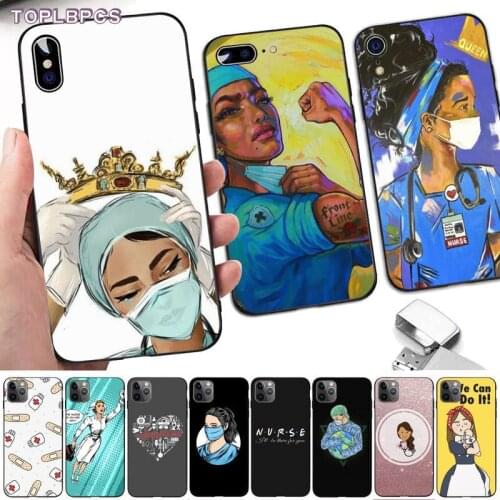TOPLBPCS Nurse doctors medicina and Health bumper Phone Case Cover for iPhone 8 7 6 6S Plus X 5S SE 2020 XR 11 12 pro XS MAX