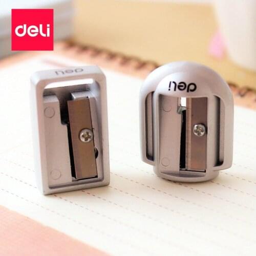 Deli 0595 Sharp Metal Pencil Sharpener Student Pencil Sharpener Zinc Alloy Casting Pencil Sharpener