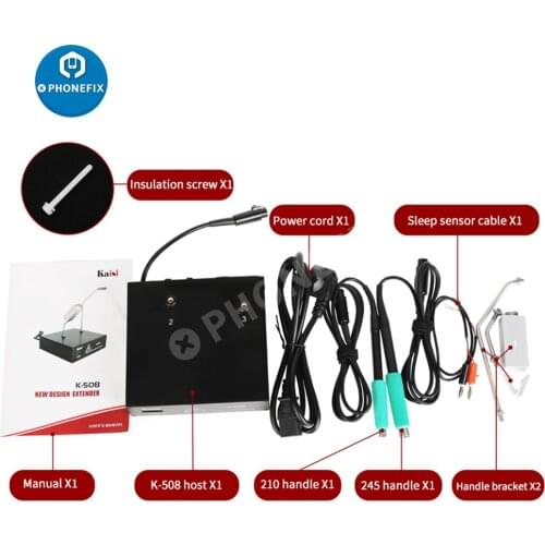 Kaisi K-508 Double Soldering Station Extension Box Support T210/C115/T245 Handle Holder for JBC UD-1200 T12 Welding Station