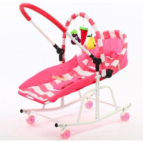 Baby Cradle Disassemble Metal With Light Music Player Cradle Swings For Baby Children Bassinet Rocking Chair For Newborns