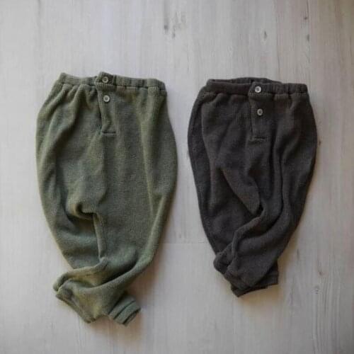 Kids Pants Baby Girls New Autumn Knitted Toddler Bottoming Trousers Little Children Casual Loose Boys Elastic Leggings Clothing