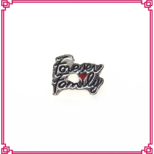 Hot selling 20pcs/lot silver forever love family floating charms living glass floating pendant lockets for diy jewelry