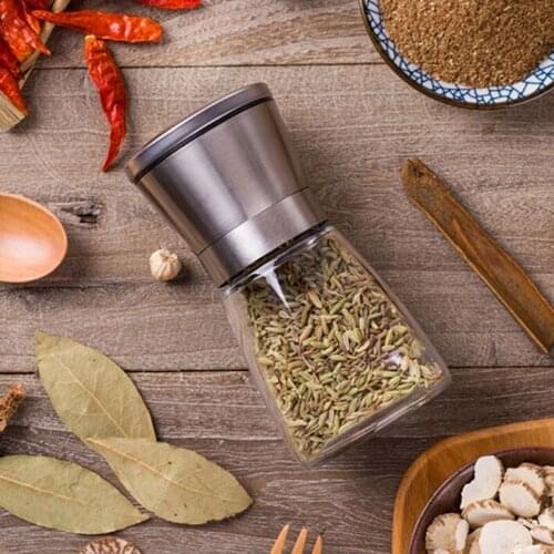 Good original Ceramic Stainless Steel Salt Manual Pepper Mill Spice Grinder Stick Kitchen Tool Cooking Tool For Meat Restaurants