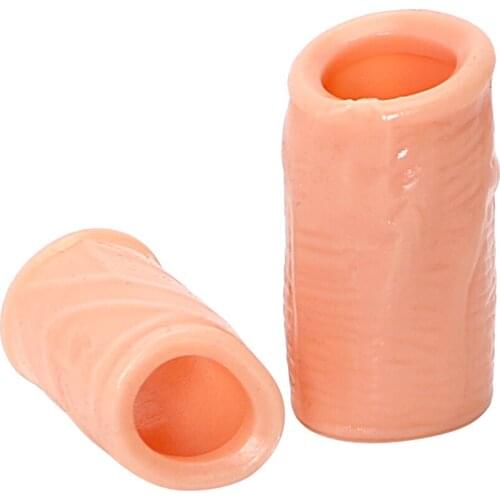 IKOKY 2Pcs Time Lasting Penis Ring Adult Sex Toys For Men Delay Ejaculation Penis Sleeves Foreskin Corrected Cock Rings