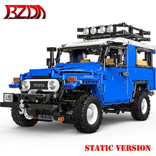 BZDA 2101 PCS Car Off-Road Vehicle SUV Speed Sports Car Building Blocks Moc Car Model Kit Bricks For Kids Boys Toys Gifts