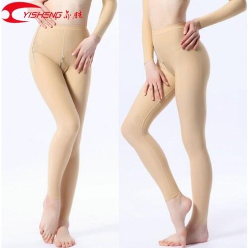 YISHENG Medical Compression Zipper Pantyhose Women Stockings Control Panties Liposuction Post Surgery Shapewear