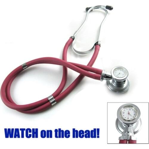 Mutifunctinoal Pediatric Neonatal and Adult Medical Acoustic Cardiology Stethoscope with Watch
