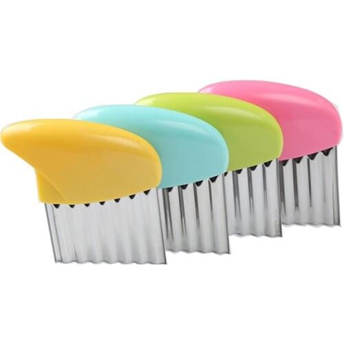 Wrinkled French Fries Salad Corrugated Cutting Chopped Potato Slices Knife Kitchen Gadgets Waves Onion Potato Slicer Cutters Hot