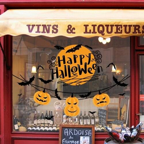 Halloween Static Electricity Wall Sticker Window Home Decoration Decal Decor Xmas ornament Halloween Wall Sticker pendant kerst