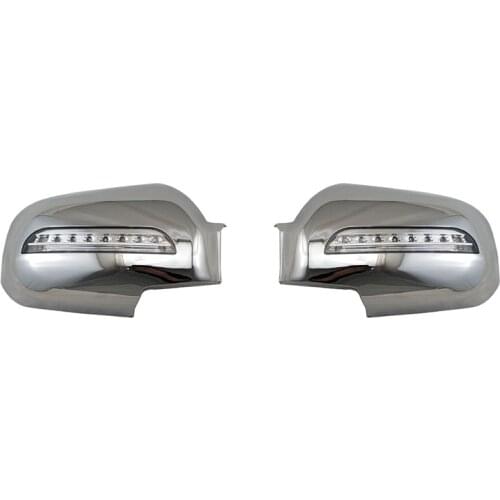 Novel style Car accessories 2PCS for Hyundai Tucson 2006 2007 2008 2009 ABS Chrome plated door mirror covers with LED