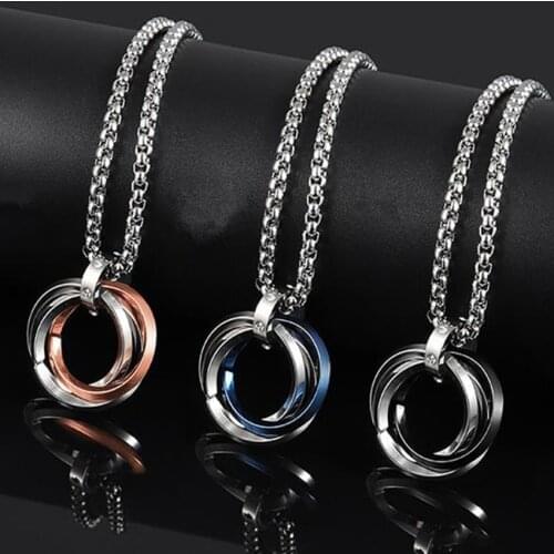 Necklace mens matching clothes hip-hop pendant pendant couple clavicle chain titanium steel personality accessory pendant