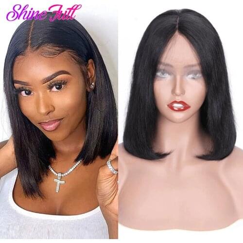 Panse hair Bob short Hair Brazlian 4X4 lace Closure wig with Pre Plucked Hairline 100% human hair For Black Women 150% Density