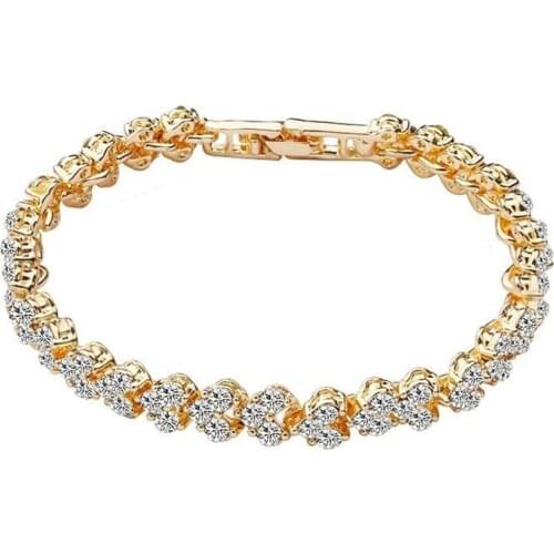 Crystal Rhinestone Diamond Bracelet Jewelry Gift Roman Romantic Handmade Elastic Couple Bracelets Lover Gift