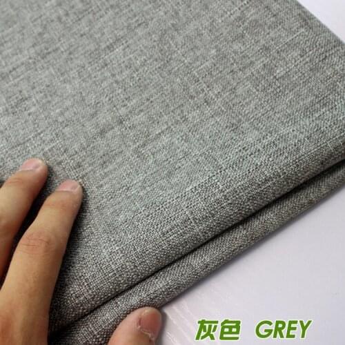 Grey Compound lining Linen Fabric Sofa Cushion Fabirc Sewing Cloth Outdoor Linen Blend Fabric Upholstery 58" wide Per Yard