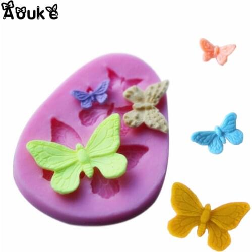 3D Butterfly Shape Cake Mold Embossed Silicone Mould Soap Candy Chocolate Ice Cake Molds Wedding Cake Decoration Bakeware Tools
