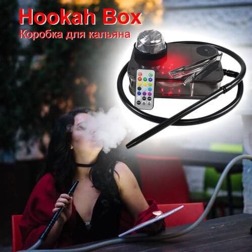 Modern Acrylic Portable Narguile Hookah Shisha Nargile Smoking Water Pipe Complete Smoking Accessories Set With LED Light кальян