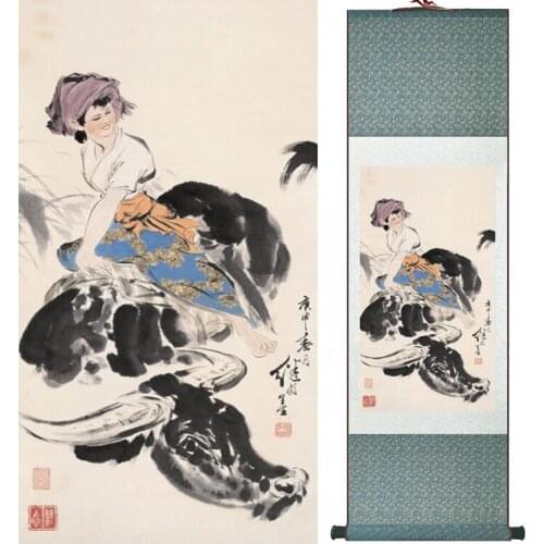 Traditional Chinese art painting Silk scroll painting Chinese wash painting Chinese wash painting 051803