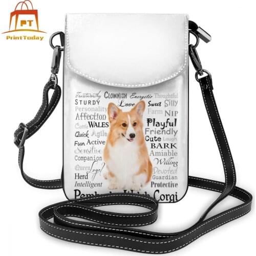 Welsh Corgi Pembroke Shoulder Bag Welsh Corgi Pembroke Leather Bag Travel High quality Women Bags Purse