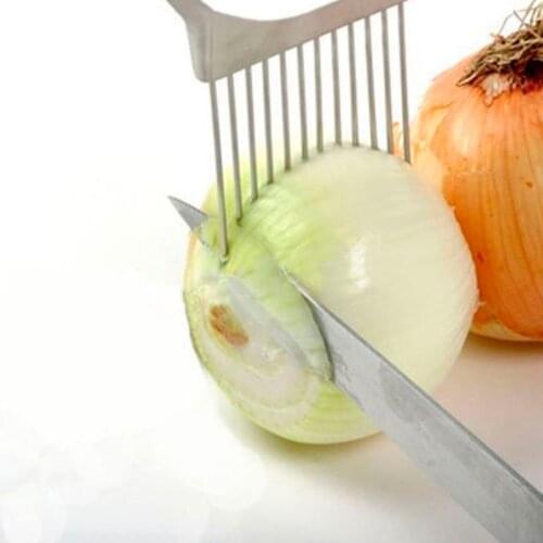Zollor 1 PCS Easy Cut Stainless Steel Onion Fork Vegetable Slicer Tomato Cutter Metal Meat Needle Kitchen Accessories Tool