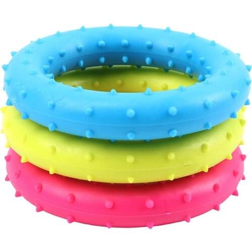 1pc Pet Toy Rubber Molar Toy Bite-Resistant Thorn Ring Circle For Dog Puppy Tooth Cleaning Molar Training Safe Toy Pet Supplies