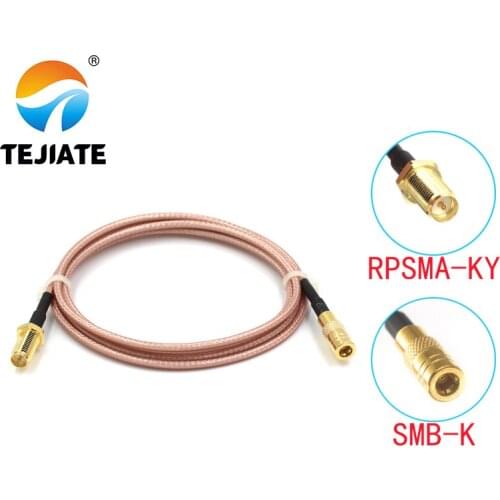 1PCS TEJIATE Adapter Cable SMB To RPSMA Type SMB-K Convert RPSMA-KY 8-90CM 1M 1.5M 2M Length Connector RG316 Wire