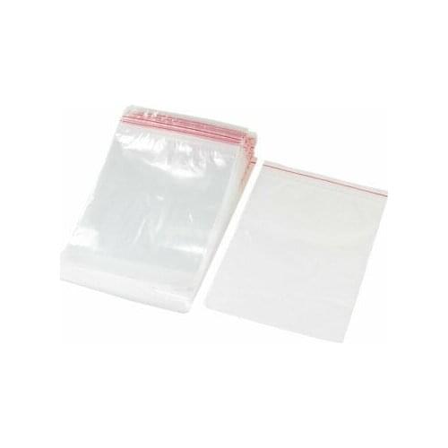 100 Pcs 30cm x 20cm Red Line Zip Locking Adhesive Seal Plastic Bags