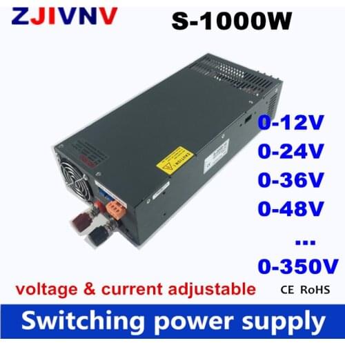 1000w Switching Power Supply ac-dc output 0-12v 13.8v 15v 24v 36v 48v 60v 72v 90V 110V 220V 350V Voltage and Current adjustable