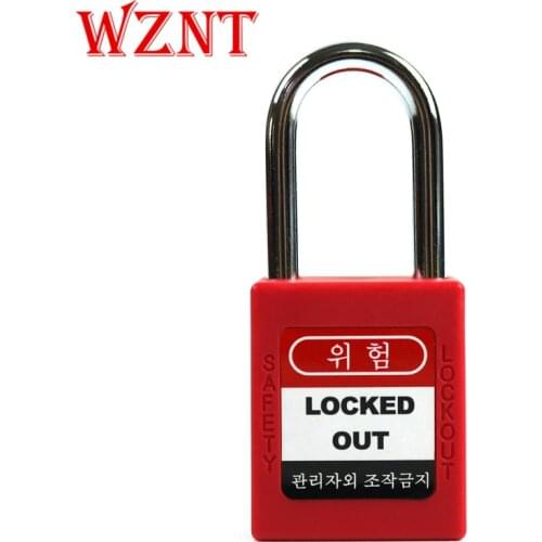 2pcs free shipping Korea label Red 38mm keyed different safety lockout padlock