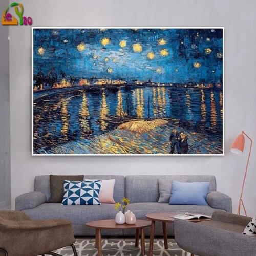 5D DIY Diamond Painting Van Gogh Starry Night Embroidery Landscape Full Square/Round Drill Diamond Mosaic Wall Art Decor Gift