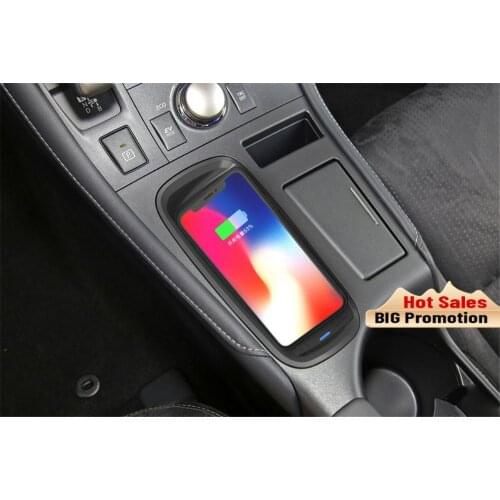 QI car wireless charger for Lexus CT 2015 2016 2017 Intelligent Infrared Fast Wireless Charging Car Phone Holder for iphone