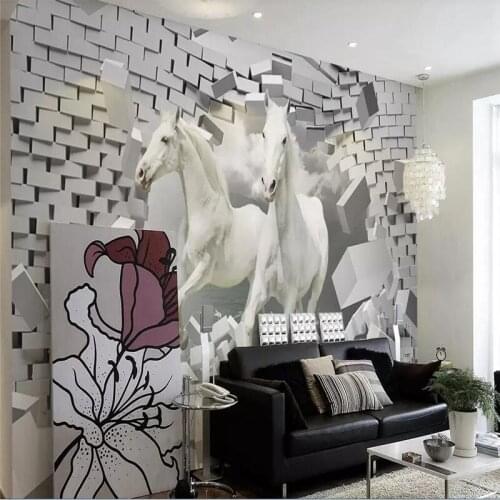 Decorative wallpaper Courser 3d creative space decoration TV background wall painting decorative painting