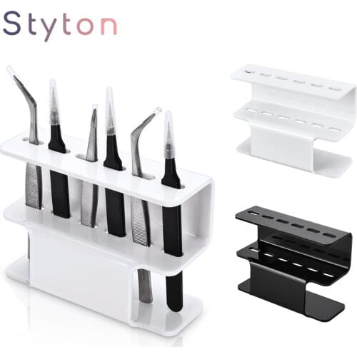 Acrylic Eyelash Tweezer Storage Holder Stand 6 Holes Convenient Tweezers Stand Shelf Holder Eyelashes extension Makeup Tool