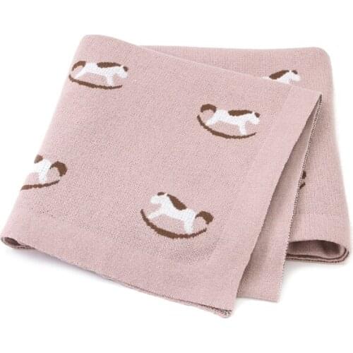 Baby Blankets Knitted Cotton Newborn Swaddle Bedding Blanket Covers Super Soft Infant Boys Girls Stroller 100*80cm Toddler